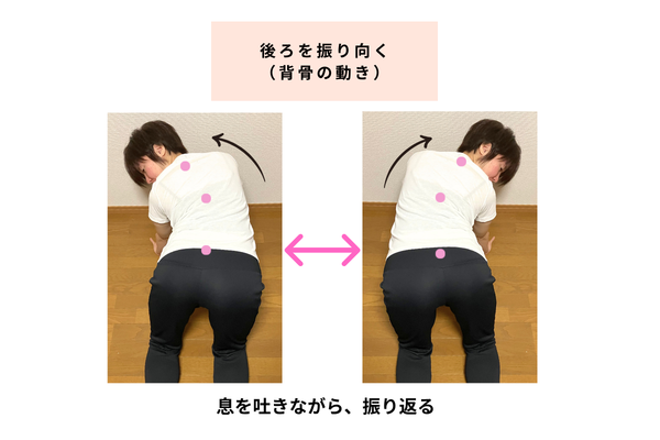 左右に振り向く