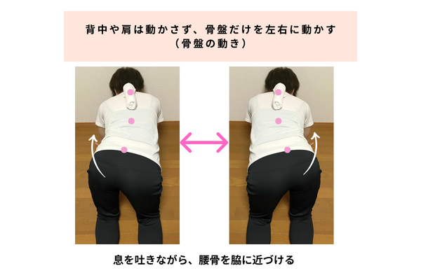 骨盤の左右の動き